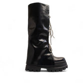 Europeon Union Women Black Leather Boot #3378